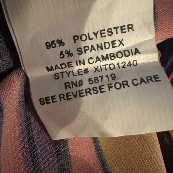 NY Collection stripe maxi dress size L - Picture 8 of 9